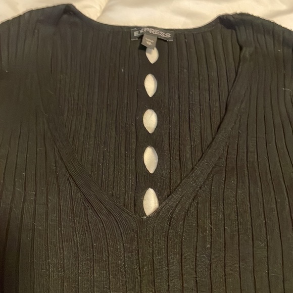 Express V Neck Cut Out Sweater - Picture 5 of 6